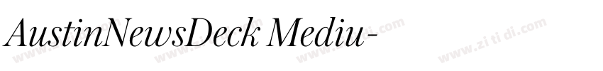 AustinNewsDeck Mediu字体转换